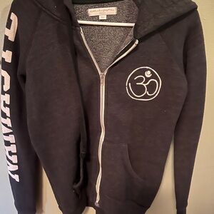 Spiritual Gangster Gray Zip-Up Hoodie with White Logo